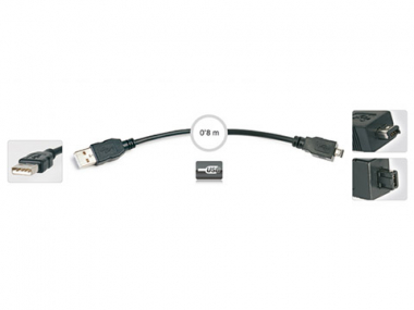 CABO USB-A/M - MINI USB-A 4P 0.8M