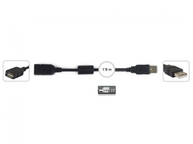 CABO USB-A 2.0 M/F