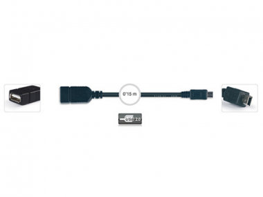 CABO USB-A/F - MINI USB-B/M 0.15M